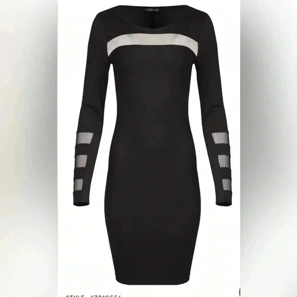 Mesh Detail Bodycon Dress - Picture 3 of 16